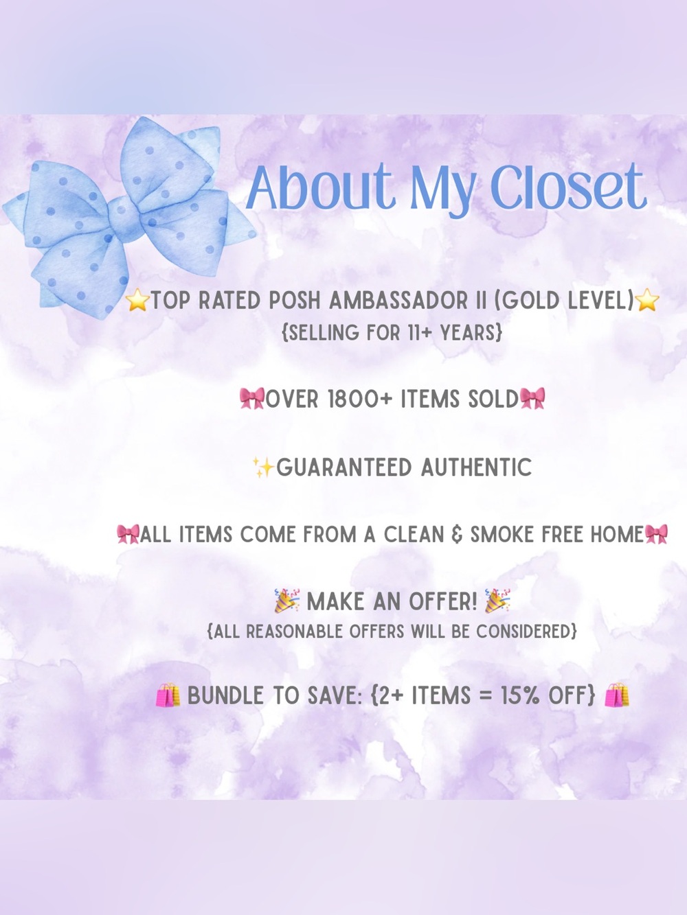 🎀 About My Closet 🎀 - Picture 1 of 8